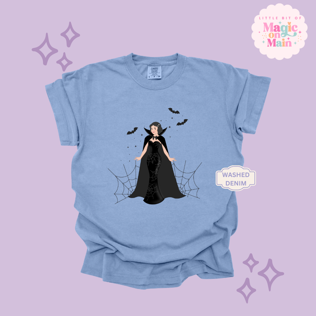 PRINTED SPOOKY SNOW WHITE - ADULT T-SHIRT