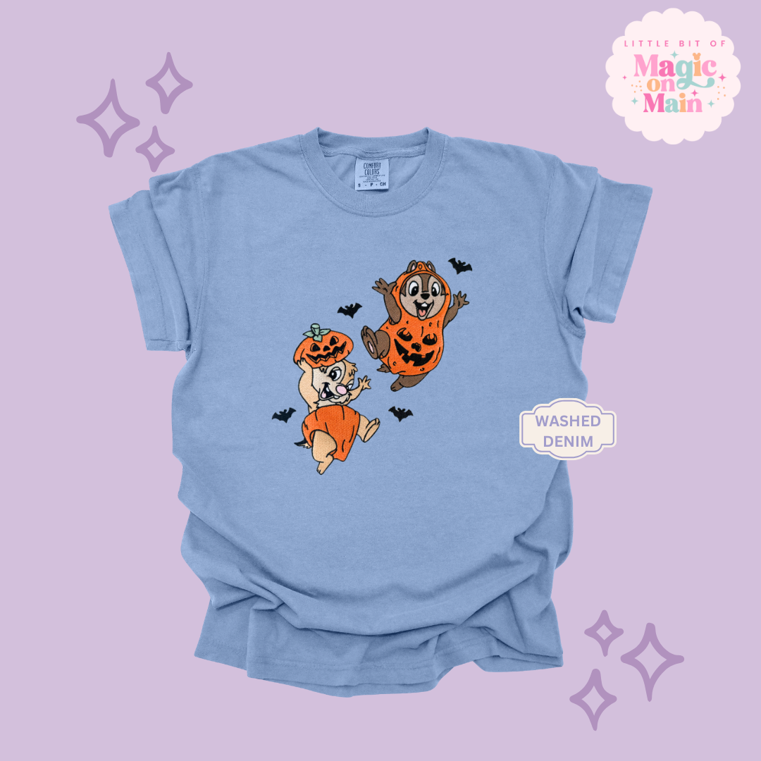 EMBROIDERED CHIPMUNKS - ADULT T-SHIRT