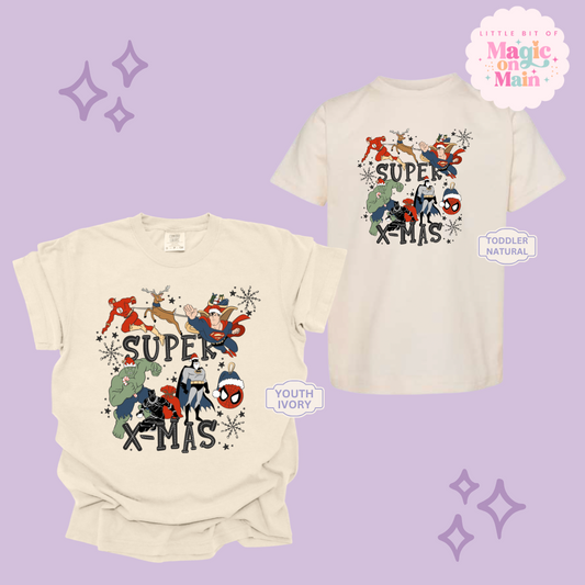 PRINTED SUPER CHRISTMAS - YOUTH/TODDLER