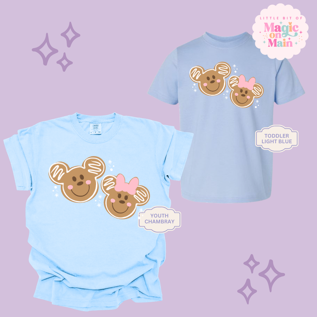 PRINTED GINGERBREAD MICKEY & MINNIE - EXCLUSIVE TO MoM - YOUTH/TODDLER
