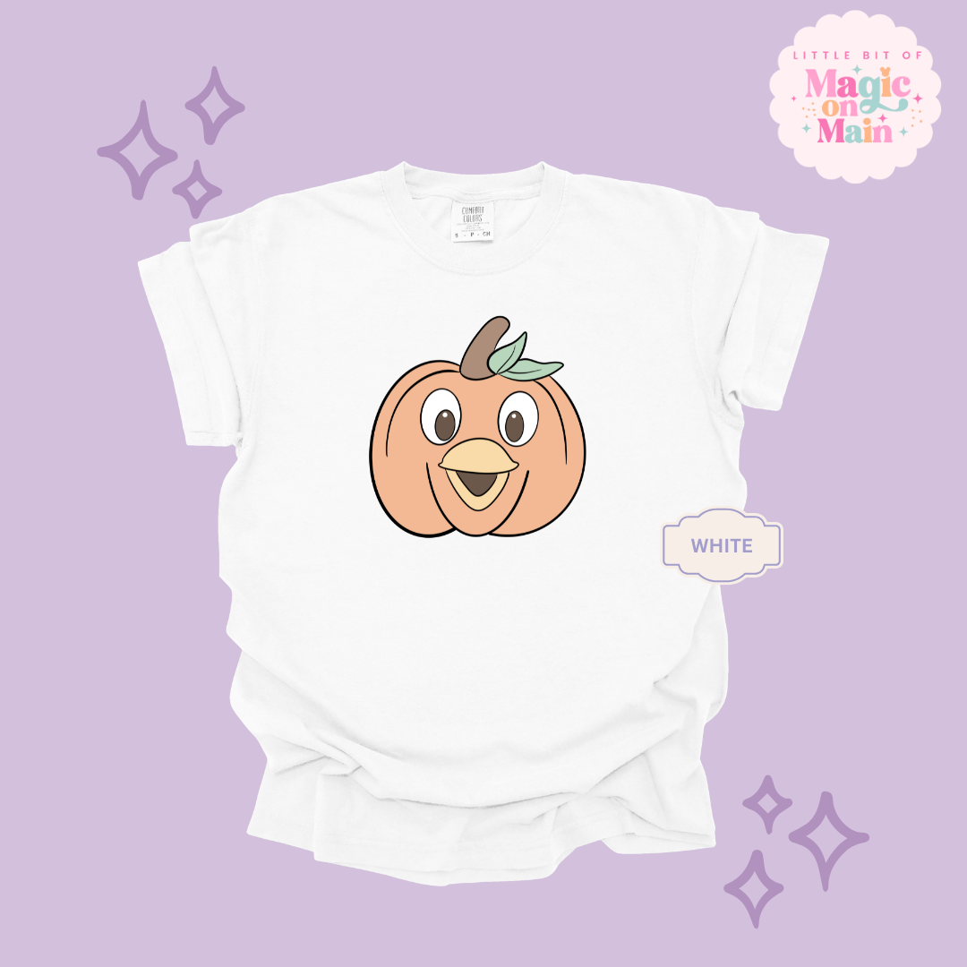 PRINTED ORANGE BIRD PUMPKIN - ADULT T-SHIRT
