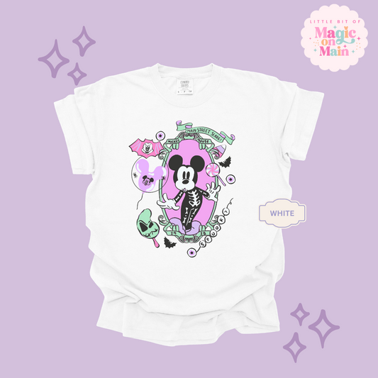 PRINTED NEON HALLOWEEN MICKEY - ADULT T-SHIRT