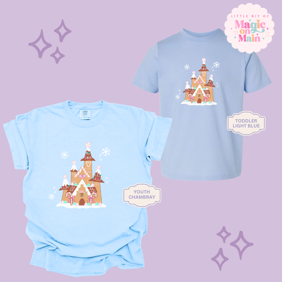 PRINTED GINGERBREAD CASTLE - EXCLUSIVE TO MoM - YOUTH/TODDLER