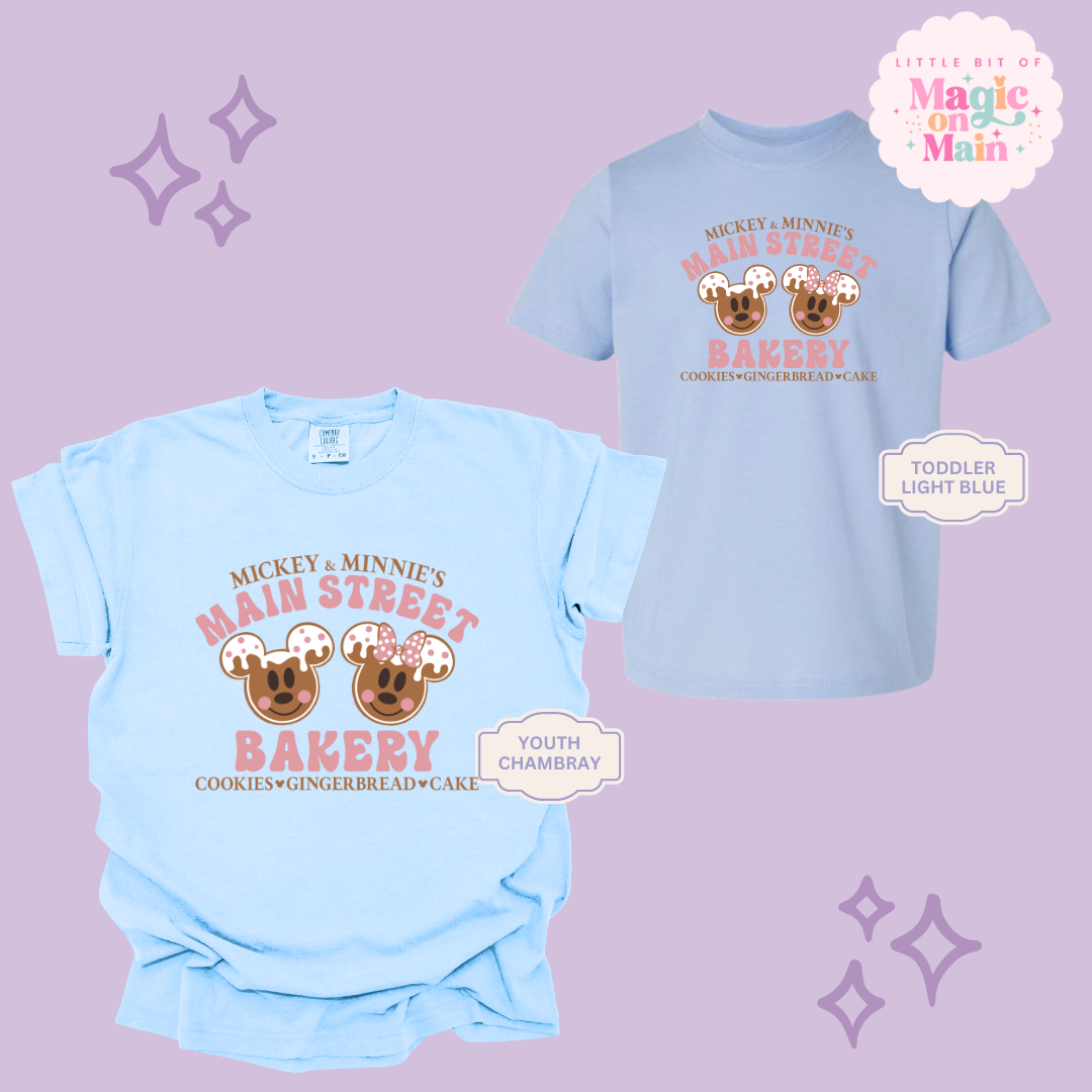 PRINTED MAIN STREET BAKERY PINK - YOUTH/TODDLER