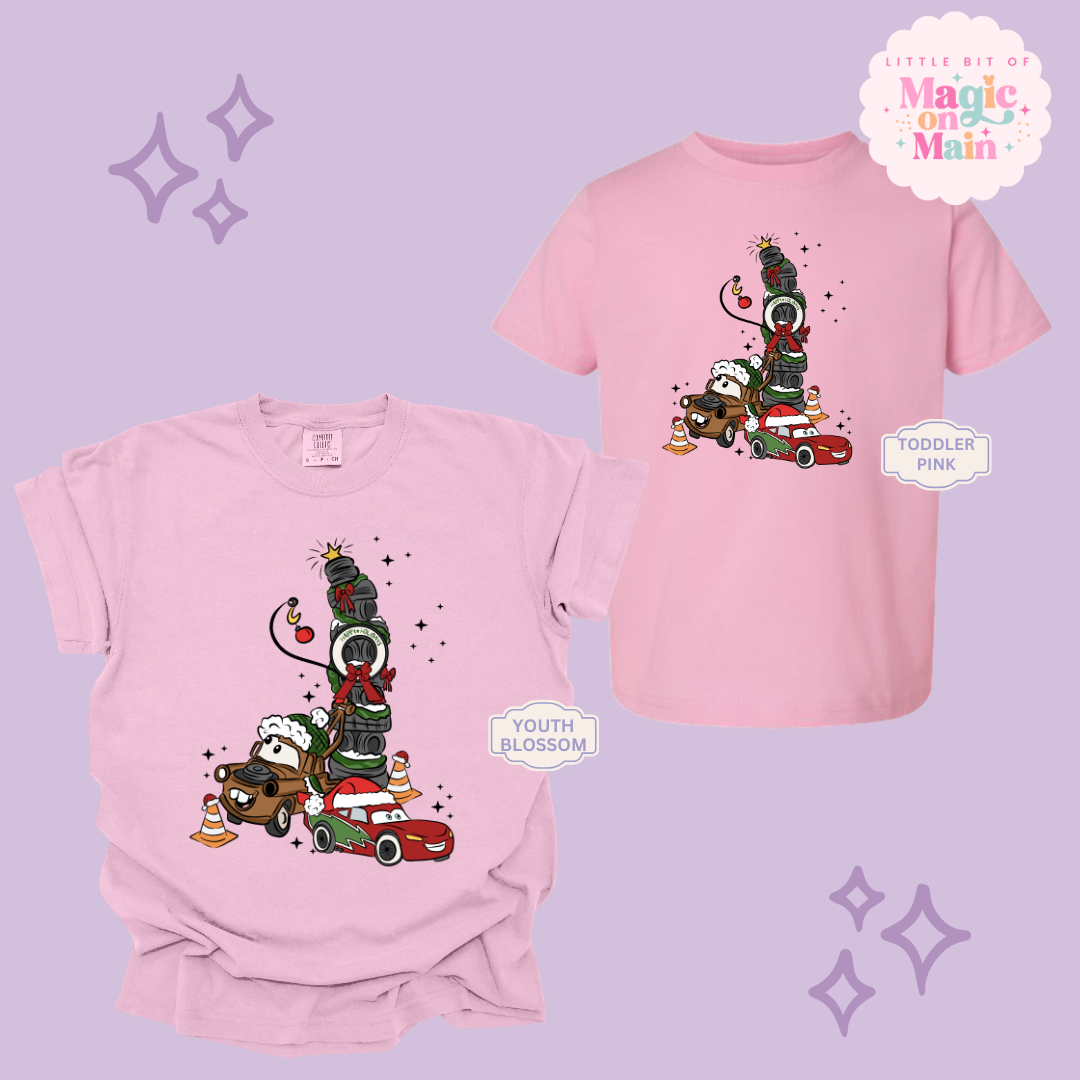 PRINTED CAR CHRISTMAS - YOUTH/TODDLER