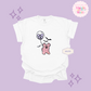 EMBROIDERED PINK MICKEY GHOIST - ADULT T-SHIRT