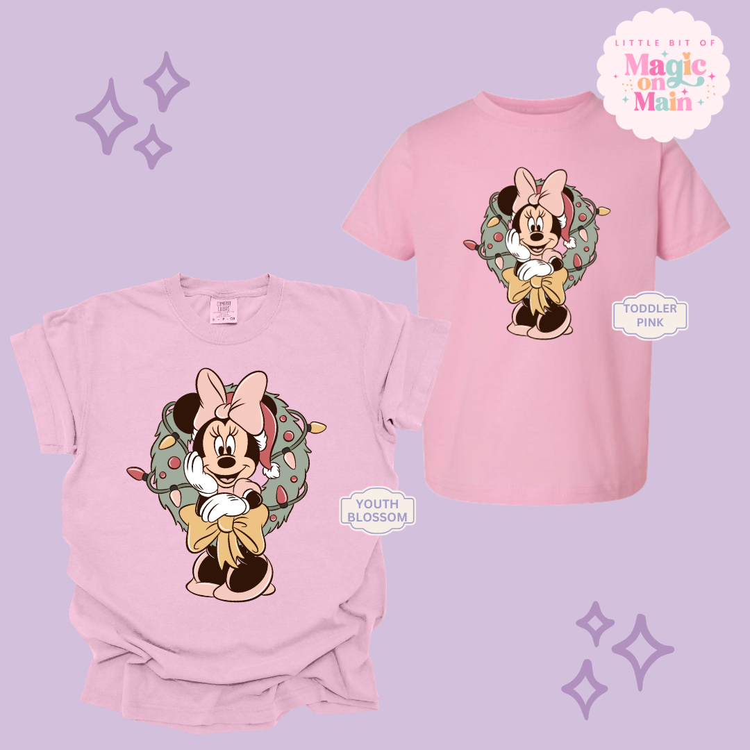 PRINTED MINNIE CHRISTMAS - YOUTH/TODDLER