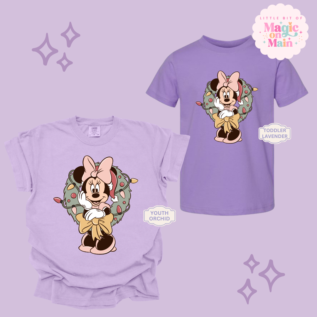 PRINTED MINNIE CHRISTMAS - YOUTH/TODDLER