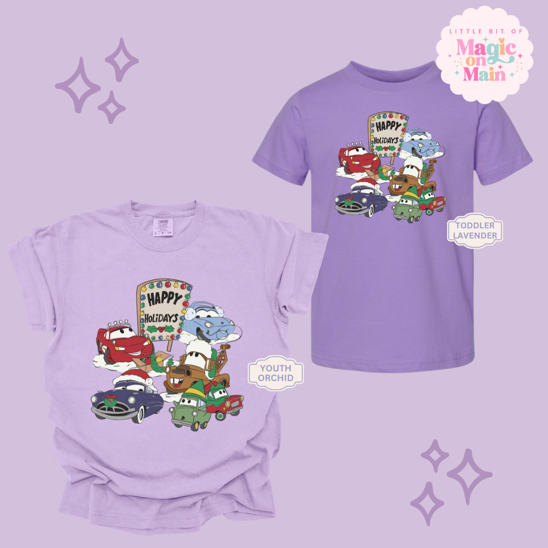 PRINTED CAR CHRISTMAS - YOUTH/TODDLER