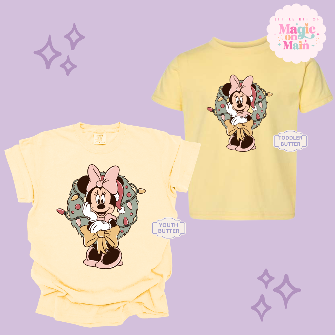 PRINTED MINNIE CHRISTMAS - YOUTH/TODDLER