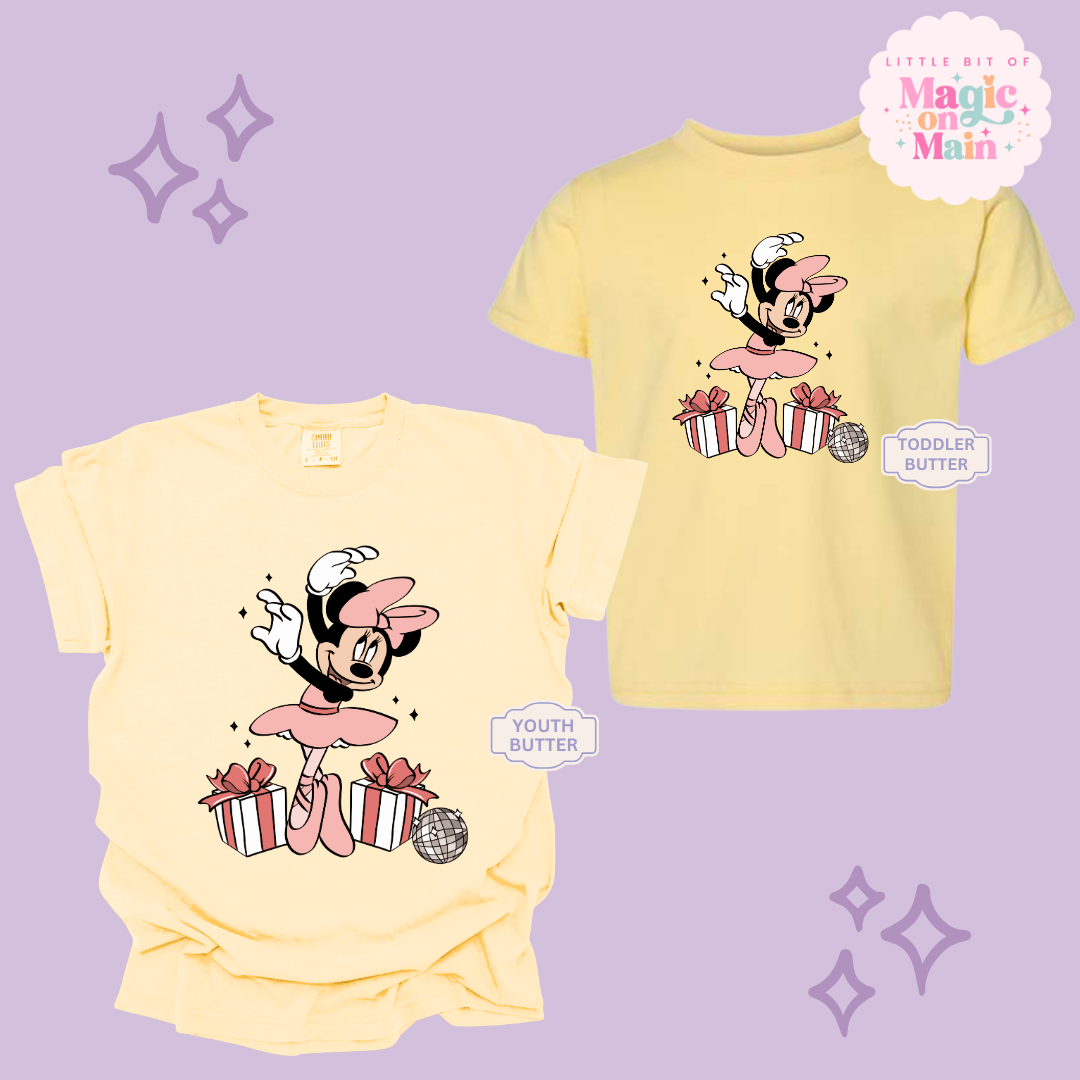 PRINTED MINNIES CHRISTMAS BALLERINA - YOUTH/TODDLER