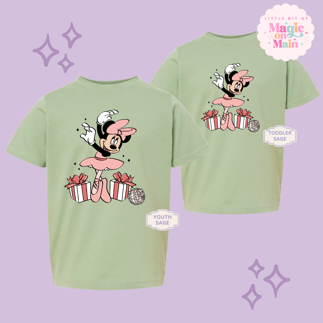 PRINTED MINNIES CHRISTMAS BALLERINA - YOUTH/TODDLER