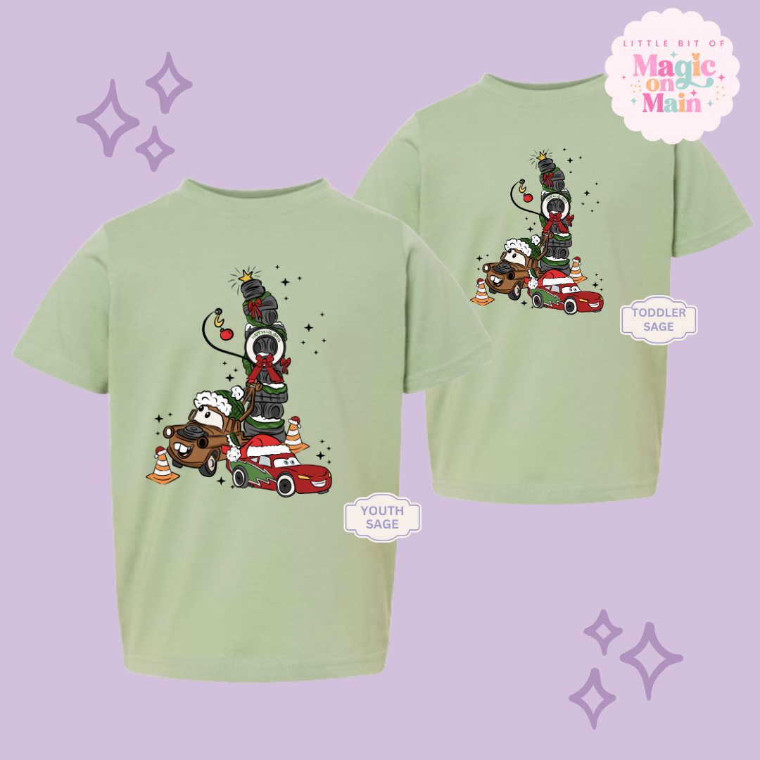 PRINTED CAR CHRISTMAS - YOUTH/TODDLER