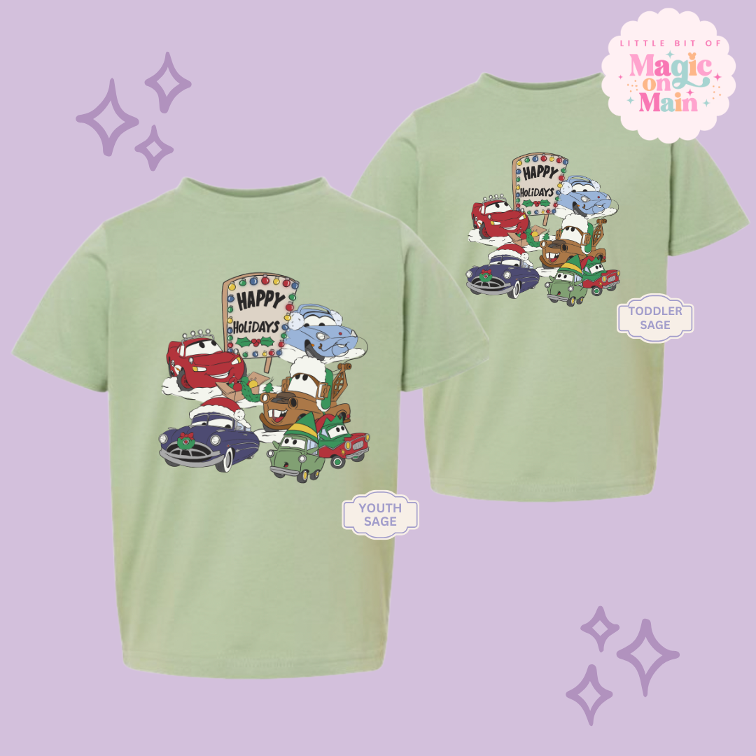 PRINTED CAR CHRISTMAS - YOUTH/TODDLER