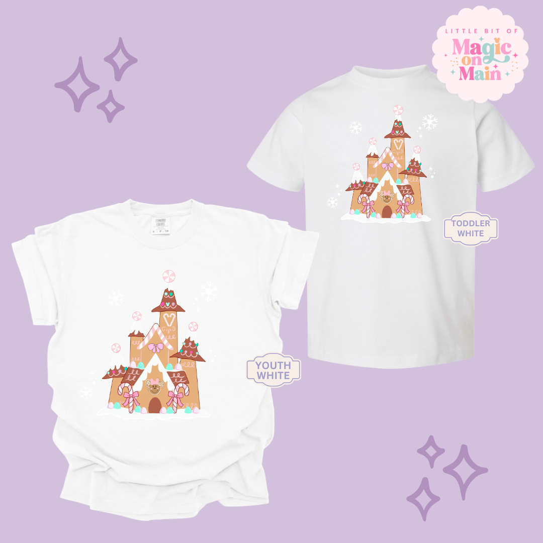 PRINTED GINGERBREAD CASTLE - EXCLUSIVE TO MoM - YOUTH/TODDLER