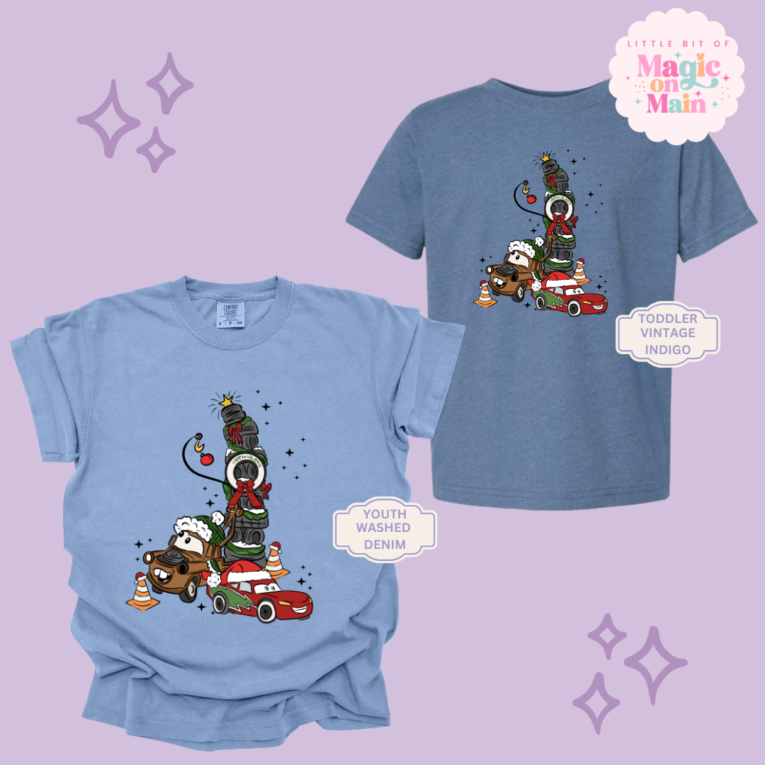 PRINTED CAR CHRISTMAS - YOUTH/TODDLER