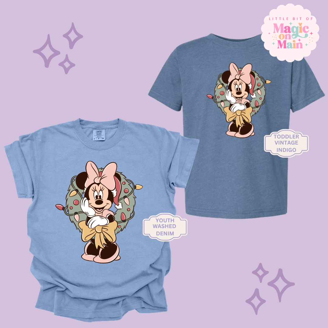 PRINTED MINNIE CHRISTMAS - YOUTH/TODDLER