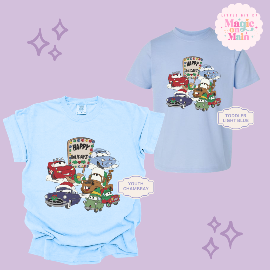 PRINTED CAR CHRISTMAS - YOUTH/TODDLER