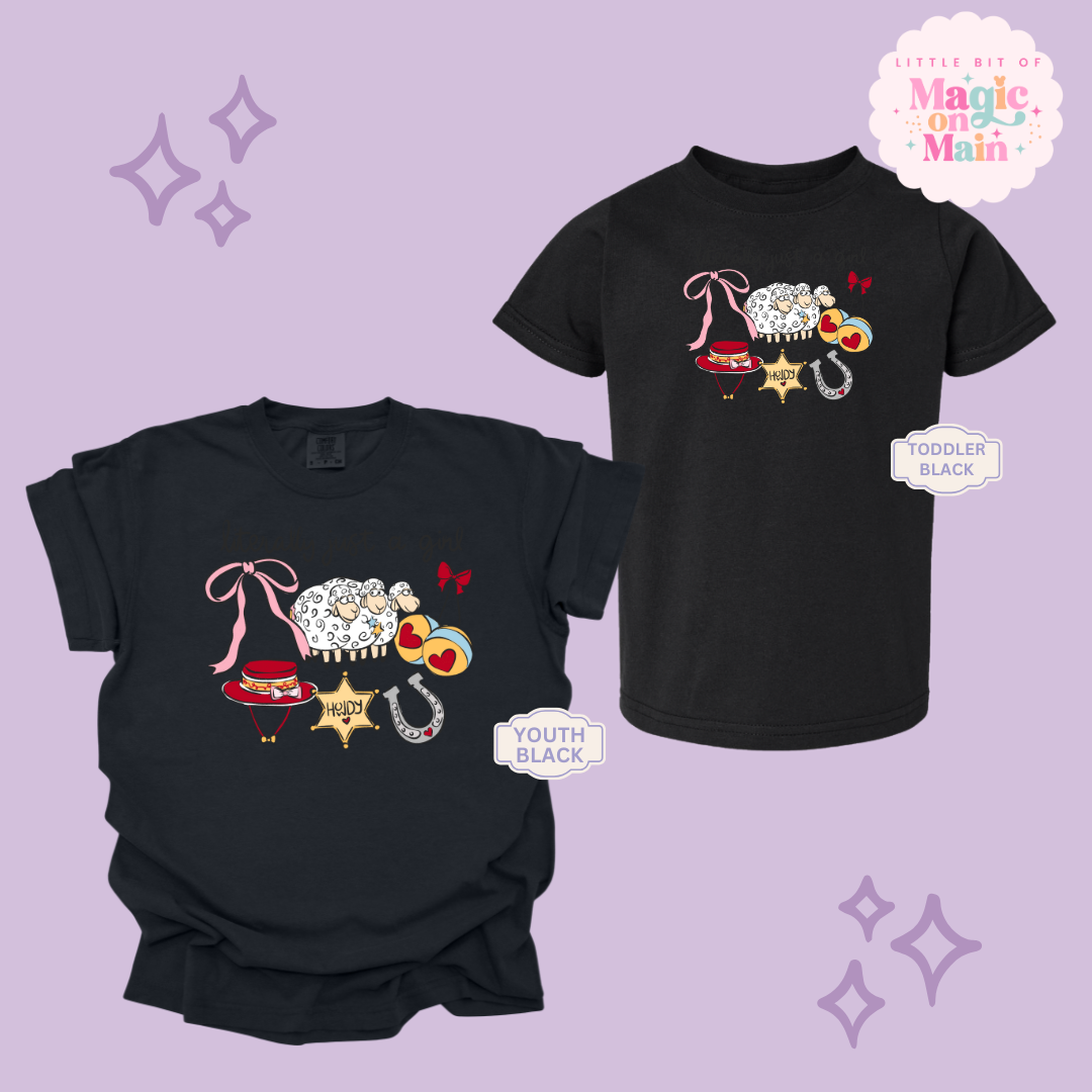 PRINTED LITERALLY JUST A GIRL - YOUTH/TODDLER 10001