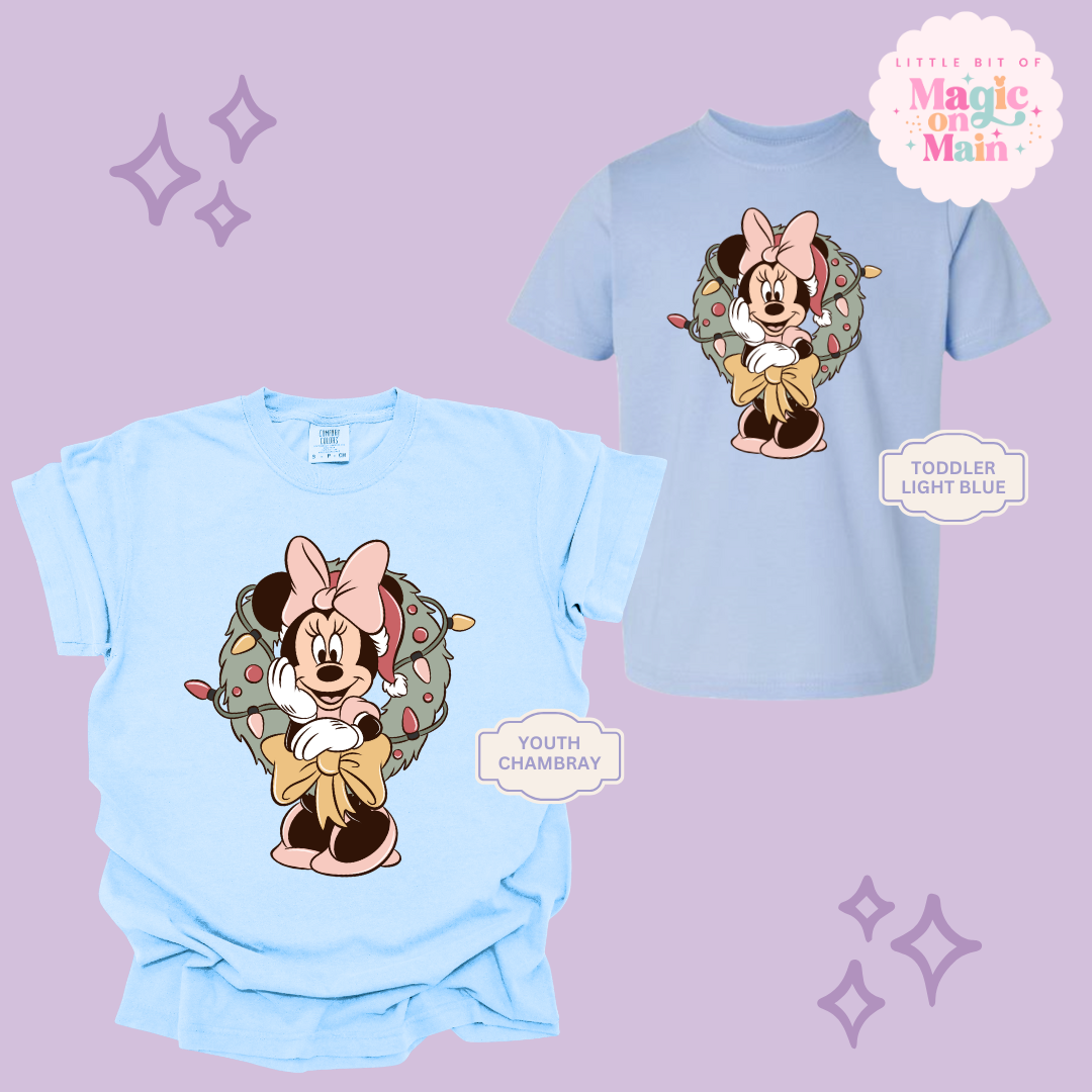 PRINTED MINNIE CHRISTMAS - YOUTH/TODDLER