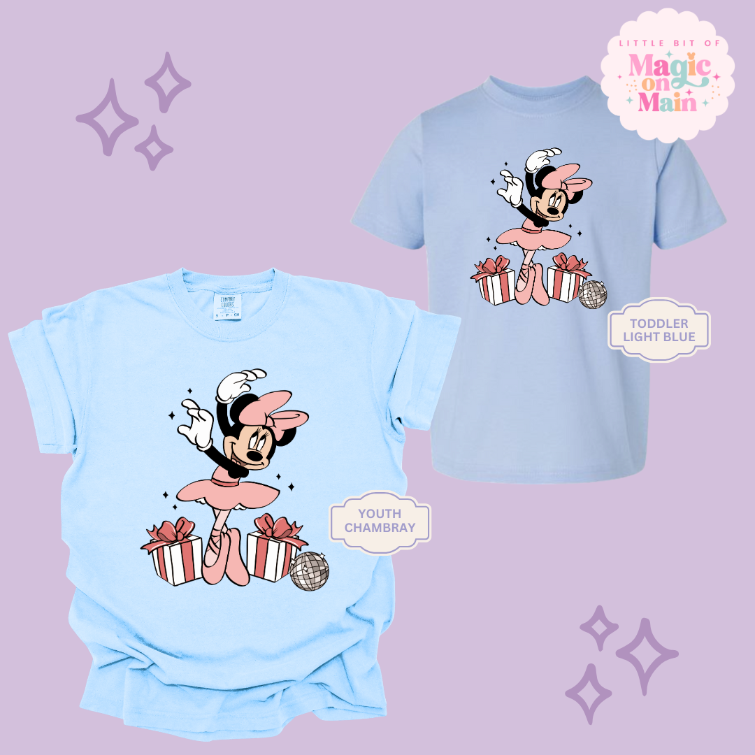 PRINTED MINNIES CHRISTMAS BALLERINA - YOUTH/TODDLER