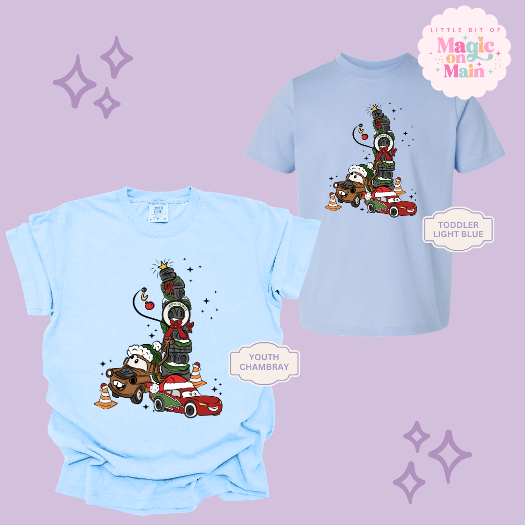 PRINTED CAR CHRISTMAS - YOUTH/TODDLER