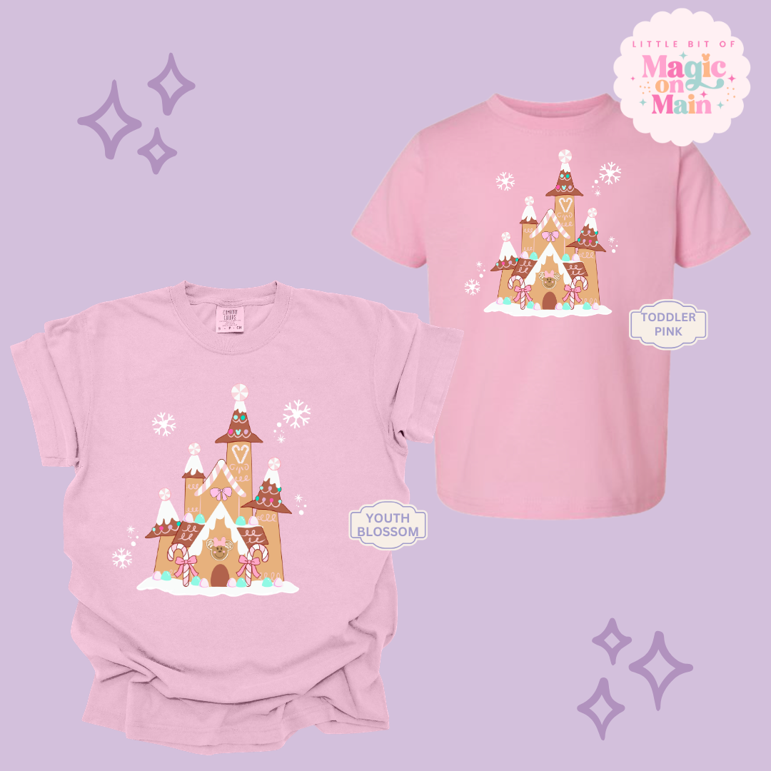 PRINTED GINGERBREAD CASTLE - EXCLUSIVE TO MoM - YOUTH/TODDLER