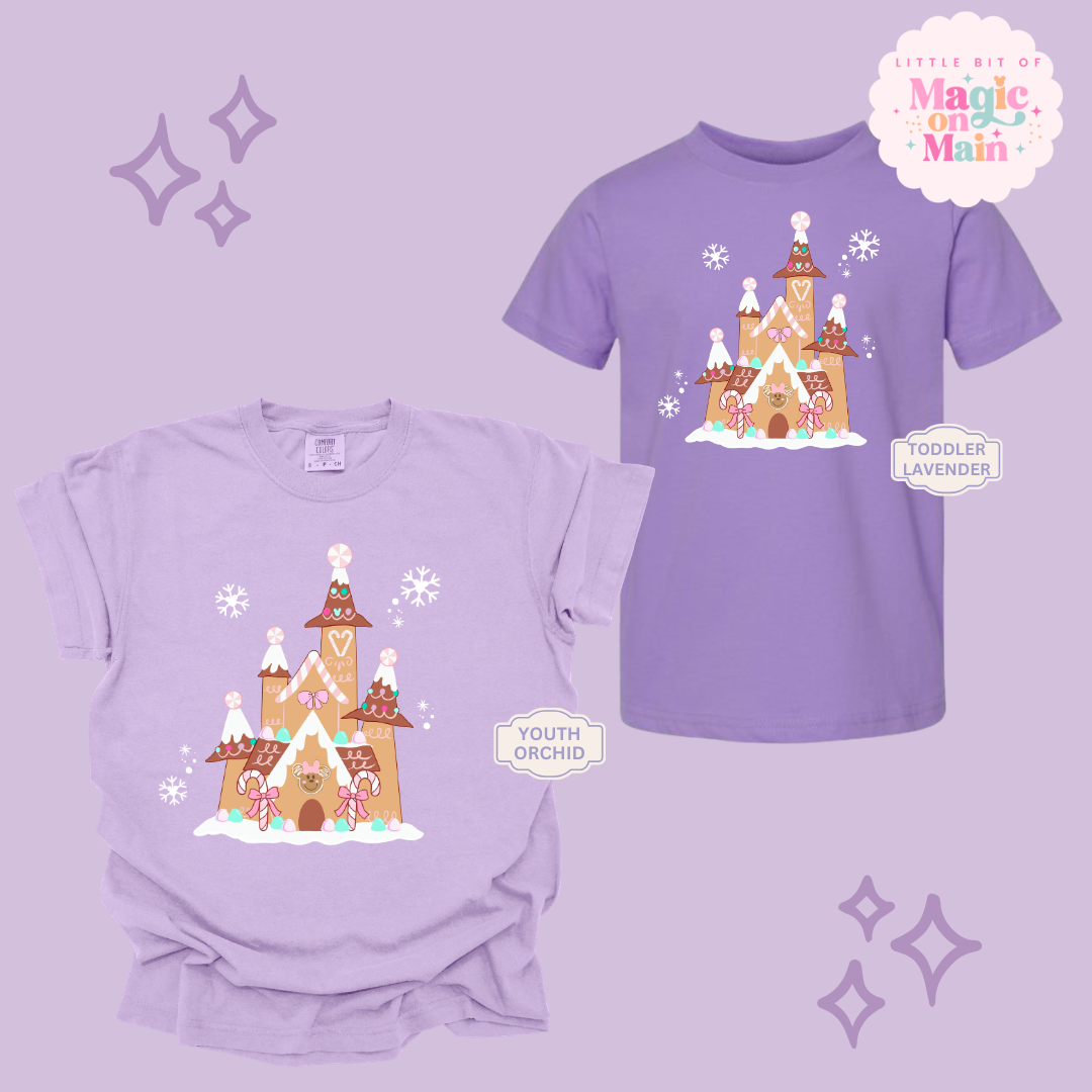 PRINTED GINGERBREAD CASTLE - EXCLUSIVE TO MoM - YOUTH/TODDLER
