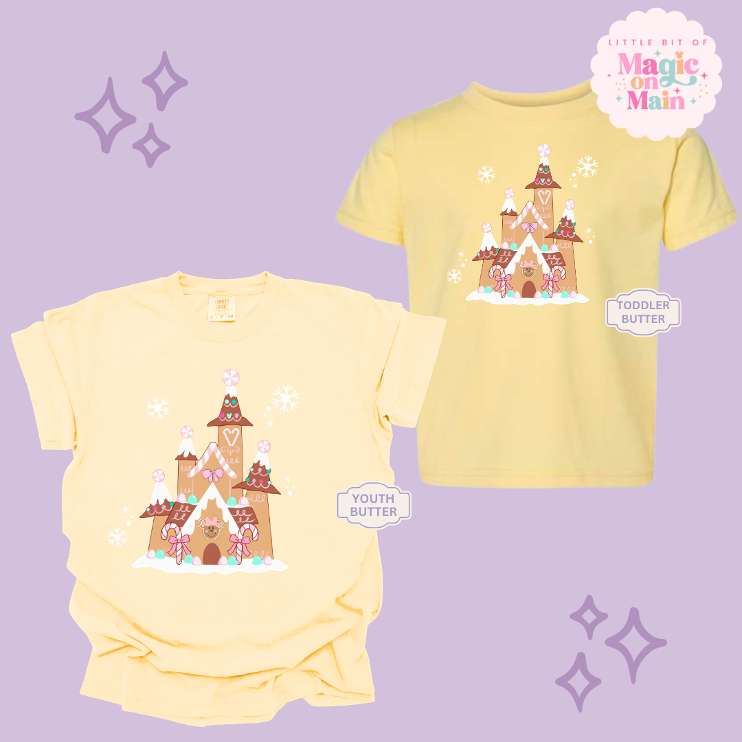 PRINTED GINGERBREAD CASTLE - EXCLUSIVE TO MoM - YOUTH/TODDLER