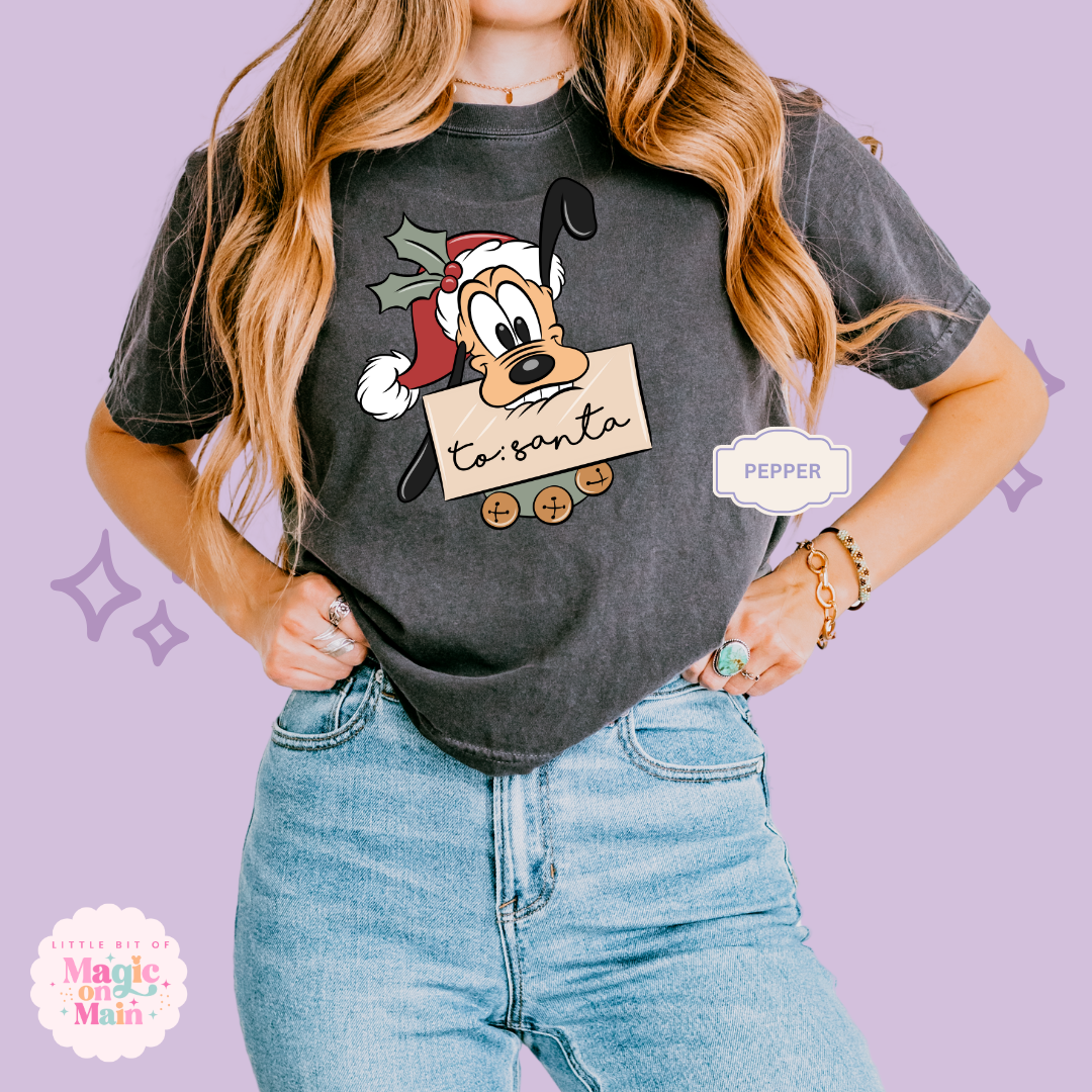 PRINTED PLUTO CHRISTMAS - WOMENS BOXY T-SHIRT