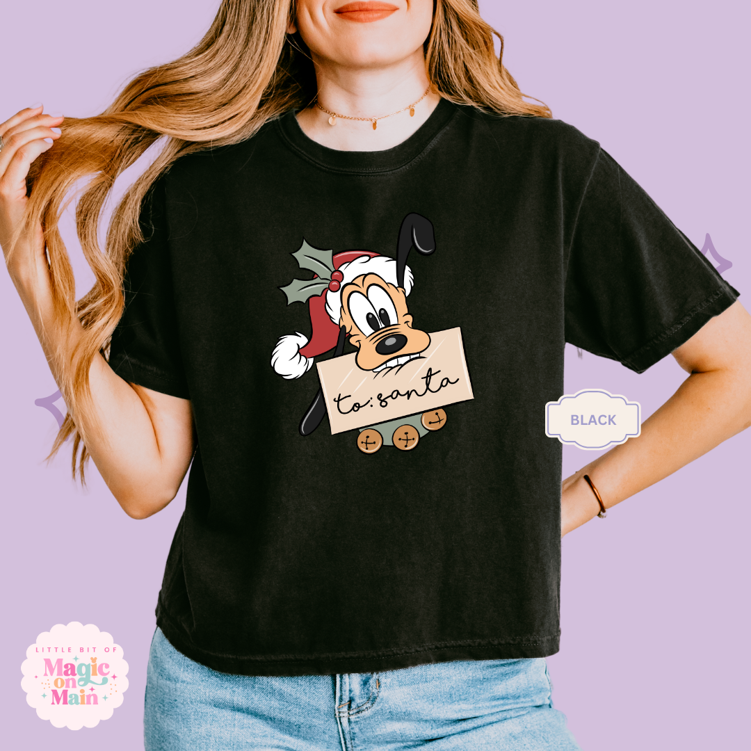 PRINTED PLUTO CHRISTMAS - WOMENS BOXY T-SHIRT