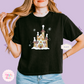EMBROIDERED EMBROIDERED GINGERBREAD CASTLE - EXCLUSIVE TO MoM - WOMENS BOXY T-SHIRT
