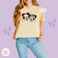 PRINTED MICKEY & MINNIE CHRISTMAS - WOMENS BOXY T-SHIRT