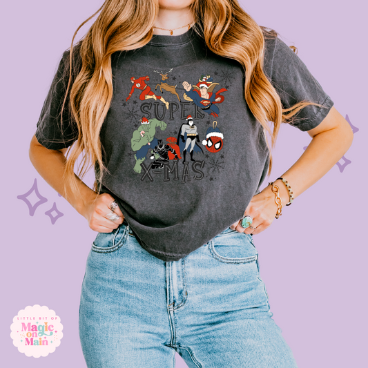 PRINTED SUPER CHRISTMAS - WOMENS BOXY T-SHIRT