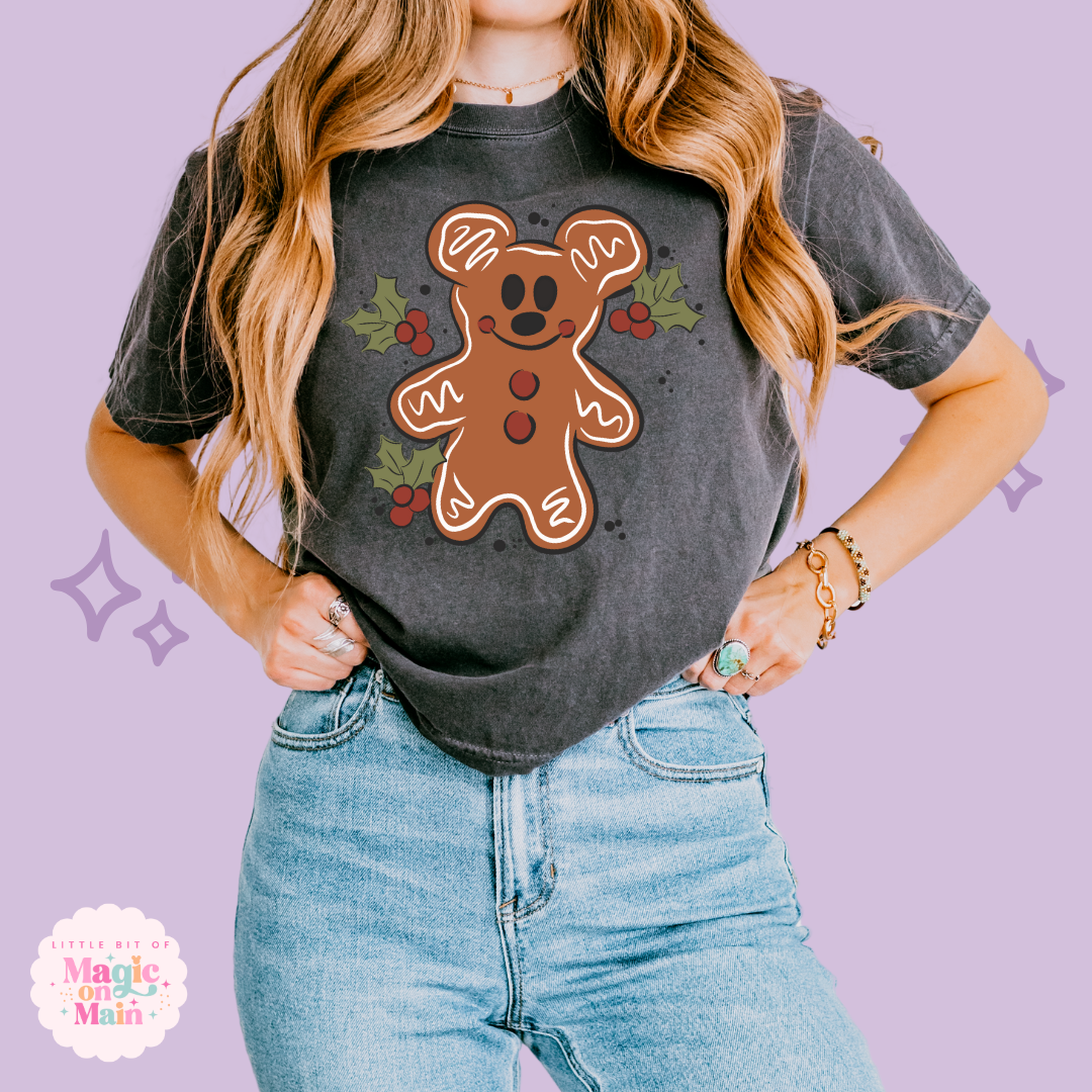 PRINTED GINGERBREAD - WOMENS BOXY T-SHIRT
