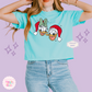 EMBROIDERED DONALD & DAISY CHRISTMAS - WOMENS BOXY T-SHIRT