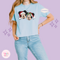 PRINTED MICKEY & MINNIE CHRISTMAS - WOMENS BOXY T-SHIRT