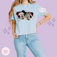 EMBROIDERED MICKEY & MINNIE CHRISTMAS - WOMENS BOXY T-SHIRT