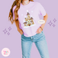 EMBROIDERED EMBROIDERED GINGERBREAD CASTLE - EXCLUSIVE TO MoM - WOMENS BOXY T-SHIRT