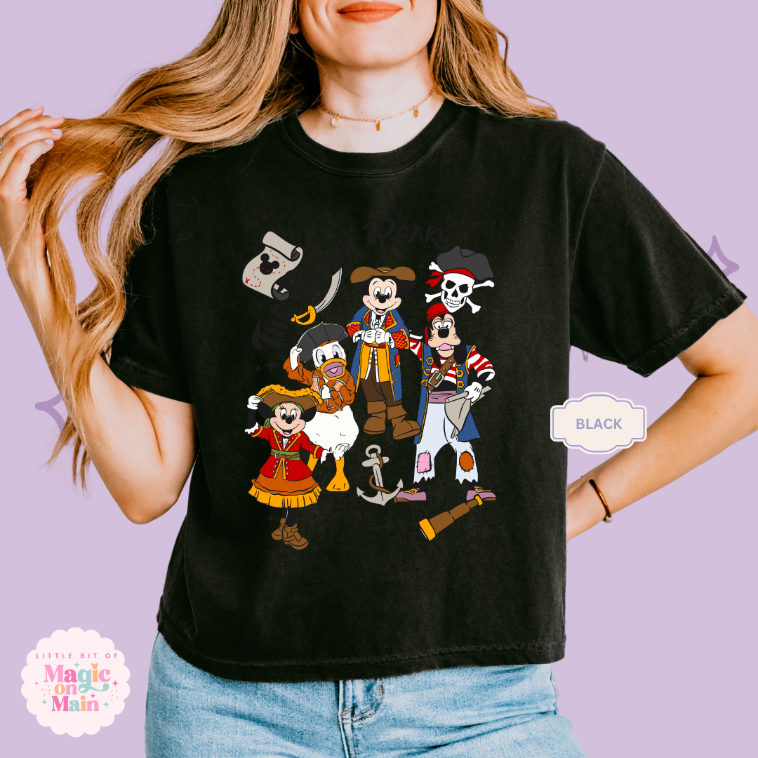 PRINTED PIRATES -  WOMENS BOXY T-SHIRT