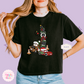 PRINTED CAR CHRISTMAS - WOMENS BOXY T-SHIRT
