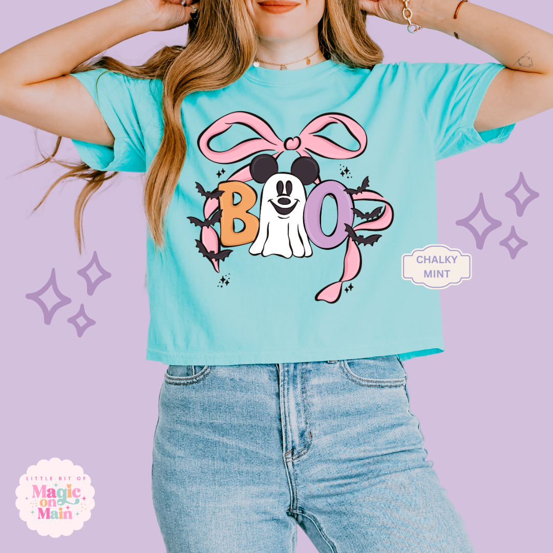 PRINTED BOO (no text) - WOMENS BOXY T-SHIRT