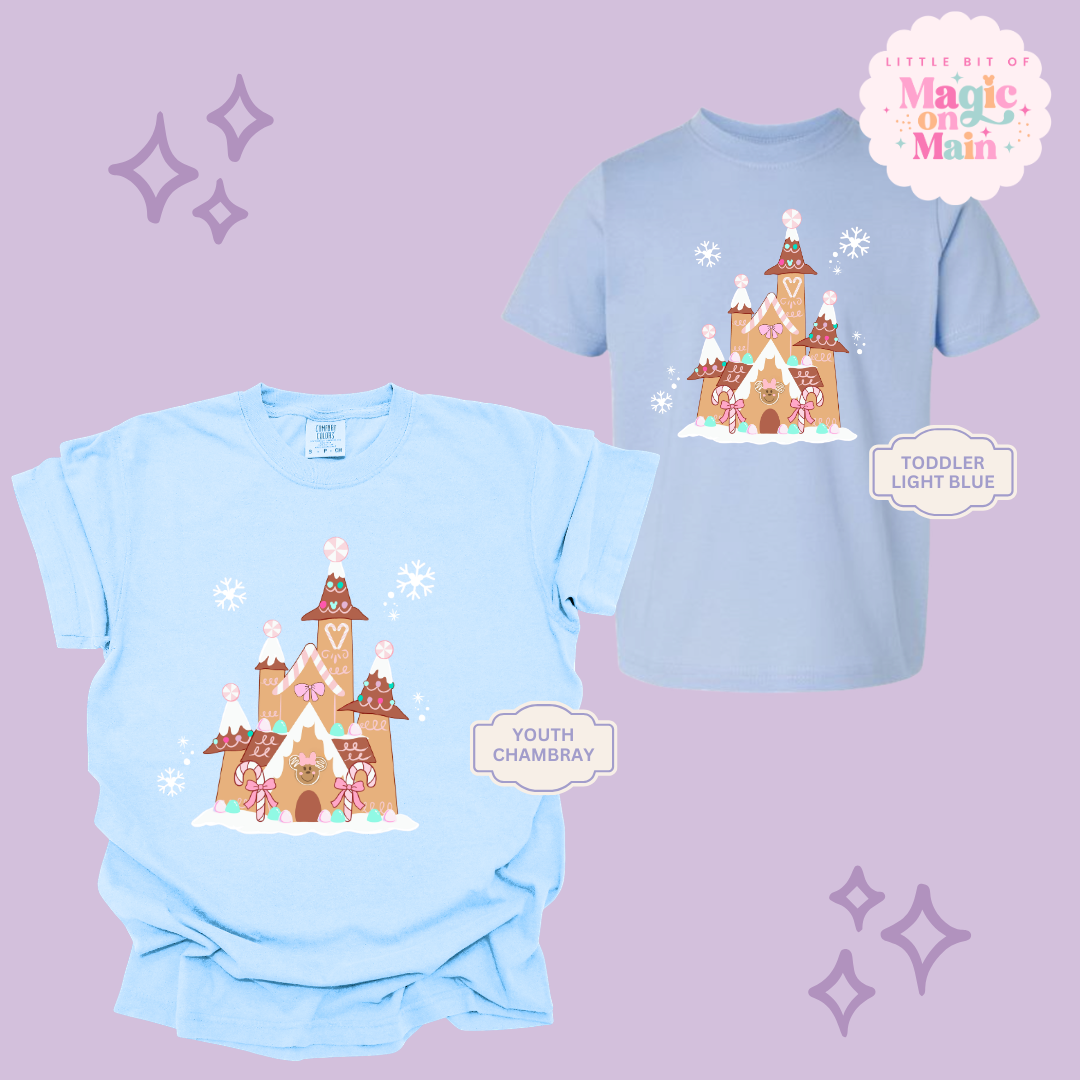PRINTED GINGERBREAD CASTLE - EXCLUSIVE TO MoM - YOUTH/TODDLER