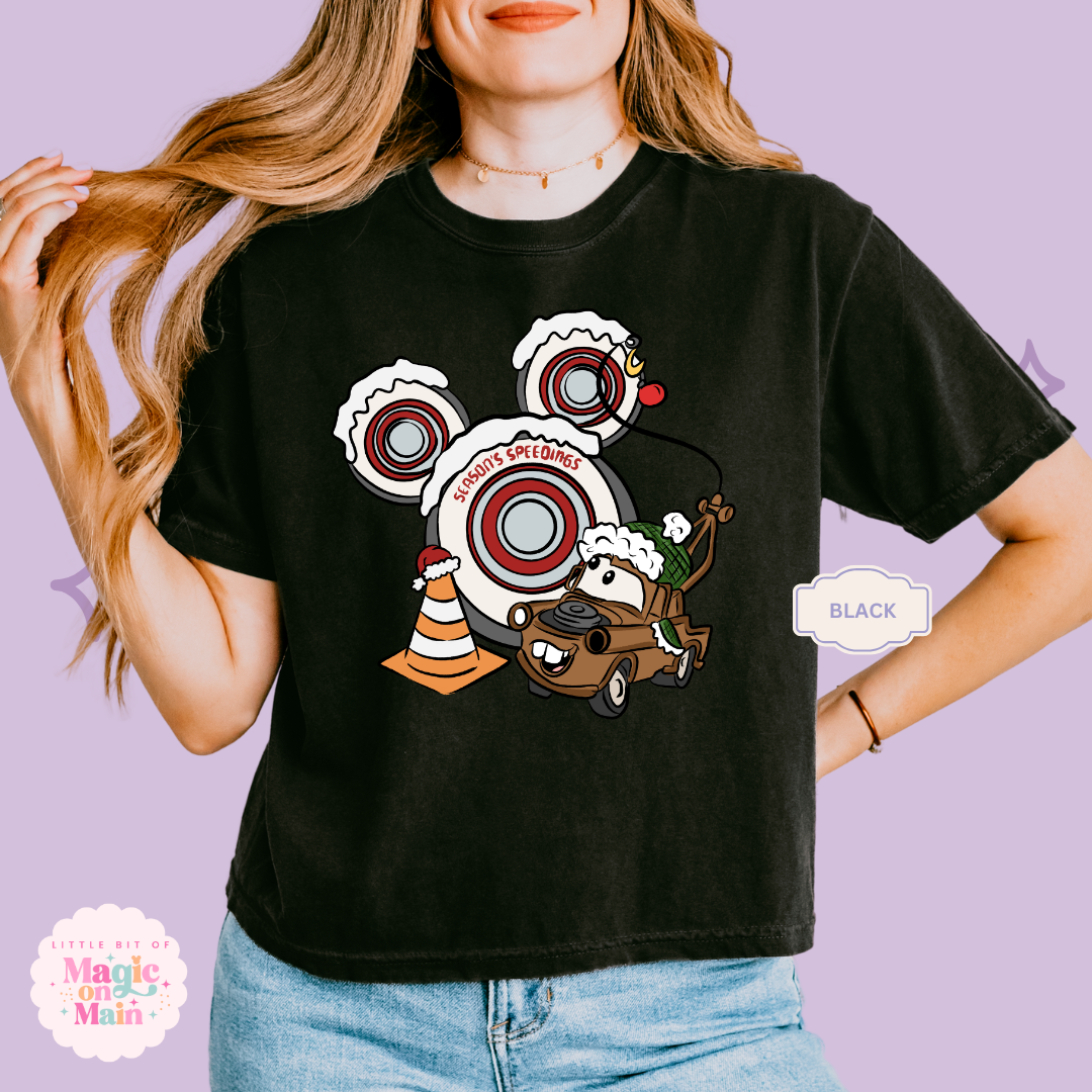 PRINTED SEASONS SPEEDINGS - WOMENS BOXY T-SHIRT