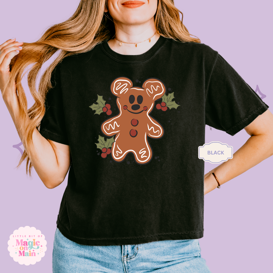 PRINTED GINGERBREAD - WOMENS BOXY T-SHIRT