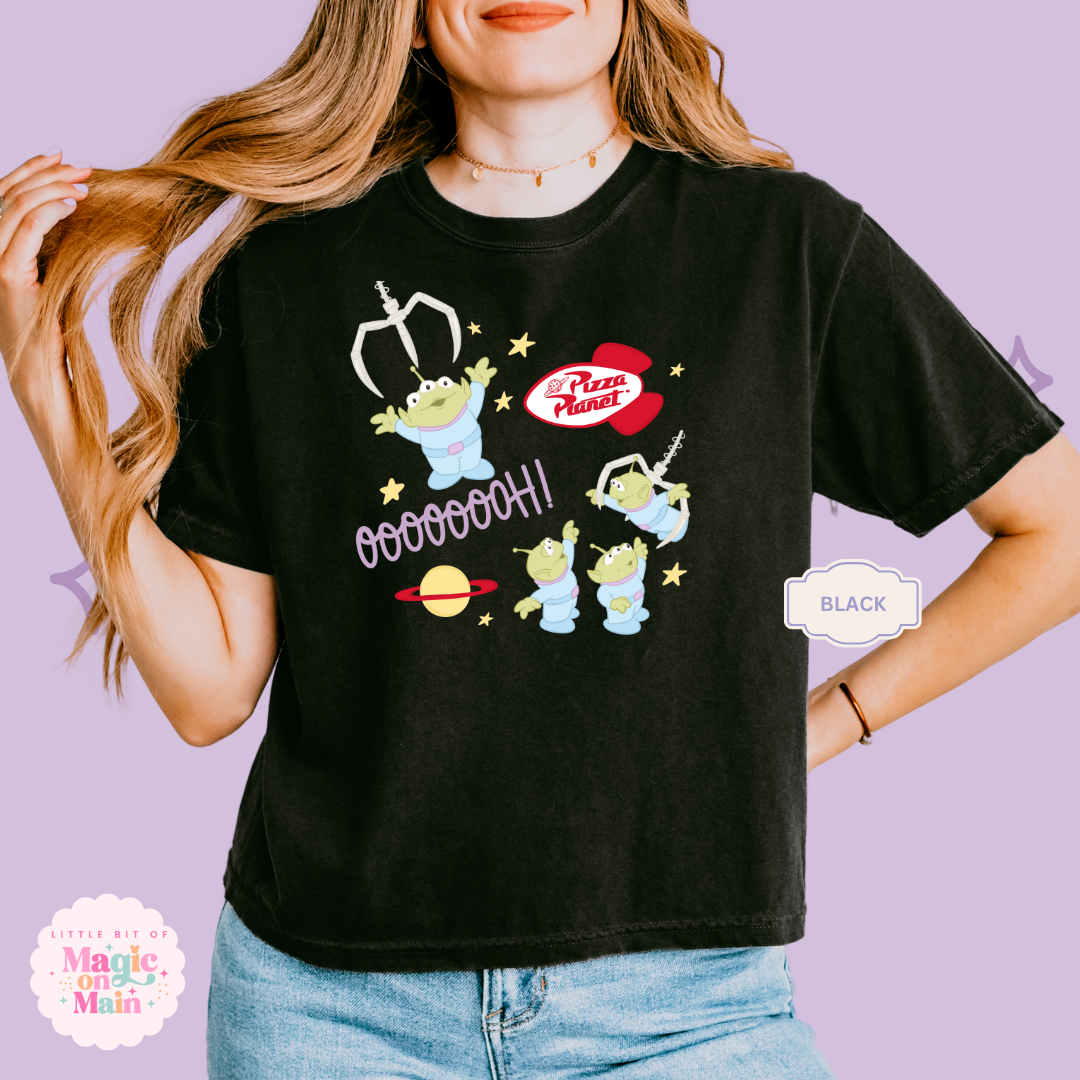 PRINTED ALIENS -  WOMENS BOXY T-SHIRT