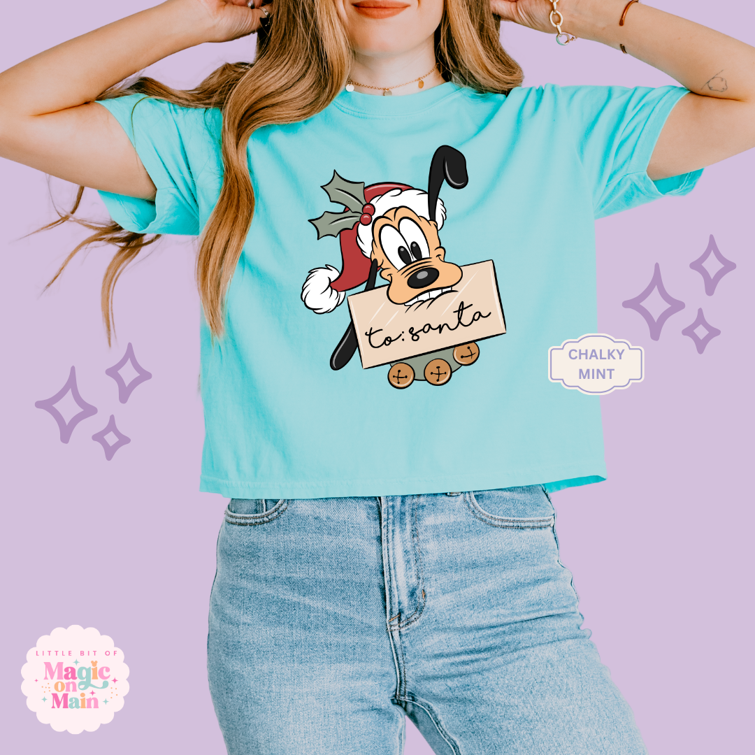 PRINTED PLUTO CHRISTMAS - WOMENS BOXY T-SHIRT