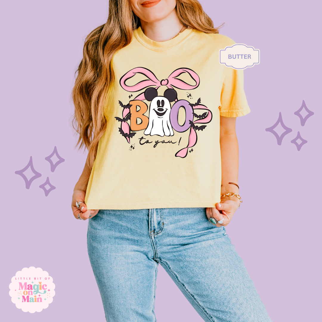 PRINTED BOO TO YOU - WOMENS BOXY T-SHIRT