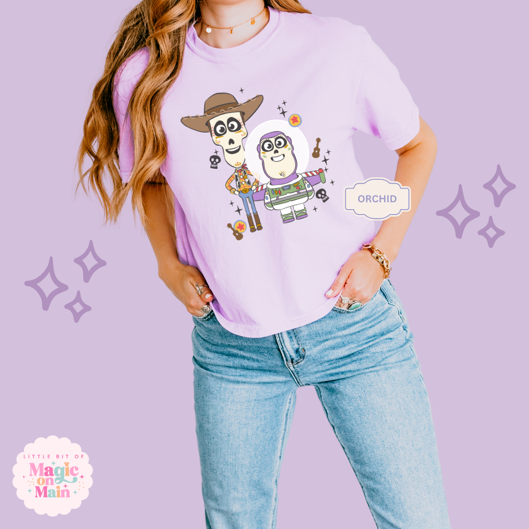 PRINTED DIA DE LOS MUERTOS -  WOMENS BOXY T-SHIRT
