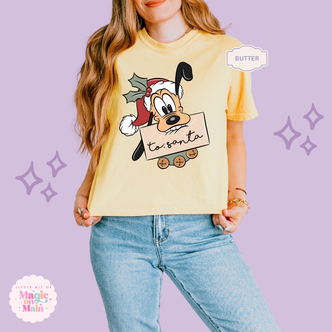 PRINTED PLUTO CHRISTMAS - WOMENS BOXY T-SHIRT